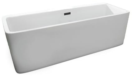 Balneo ROMA Vasca da Bagno Freestanding in Acrilico con Telaio in Acciaio - Stabilizzatori a 6 Piedi - Troppopieno e Tappo Clic-Clac - Nero - 170x80cm