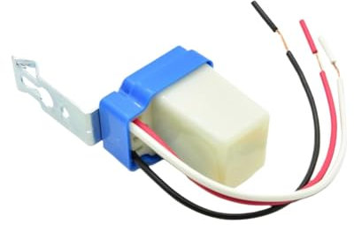 JIEBWCHA Sensor de fotocélula, interruptor de control de luz, 2 unidades de interruptor crepuscular AC DC 12 V 10 A Auto Off fotocélula interruptor de luz, sensor de luz nocturna, interruptor de