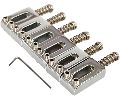 6 st Zinks-legering rullbro sadlar tremolo-system broar ersättning elgitarr tillbehör