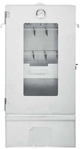 Eleganz Fumoir avec table en acier galvanisé et verre - Appareil de cuisine durable pour l'extérieur - Idéal pour le jardin et la terrasse