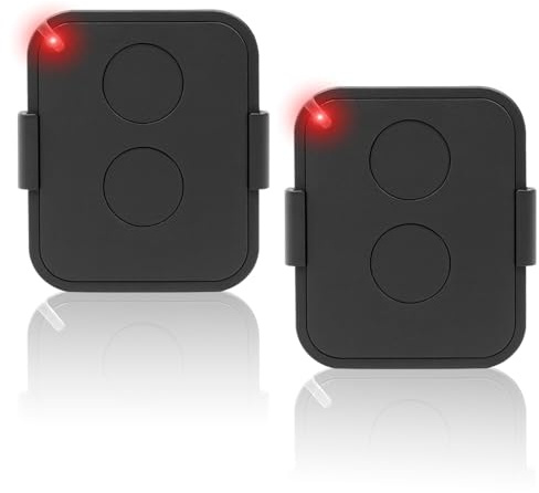 2 Tasten Universal Garagentoröffner Fernbedienung 2Pcs 433,92 MHz für Garage und Motoren von Tor, Funkfernbedienung Garagentor Klonen Kompatibel mit ON4E/ON2E/ON1E(50m)