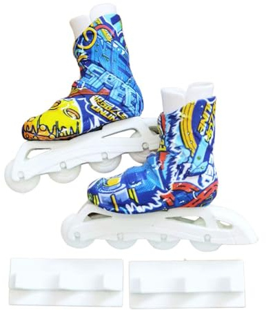 Mini Finger - Gripbräda Skateboard, Färgglada Skates Toy, Creative Shoe | Nyckelring Tillbehör | Träningsmaterial Cool Breakdance rekvisita för barn Pojkar Flickor Party Roligt presentset