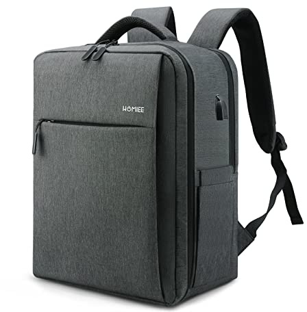HOMIEE Zaino Uomo Viaggio Aereo Bagaglio a Mano 40X30X20 per PC Portatile Zaino Porta PC 15.6 Pollici con Caricatore USB Zaino Ufficio Laptop Zaini Lavoro per Universita Scuola