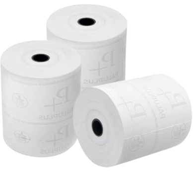 VIRSUS 50 Rotoli Carta Termica 80x80 per Registratori di Cassa e Terminali Scommesse Rotolo Omologato valenza fiscale Rotolini Termici anima 12mm -(M)