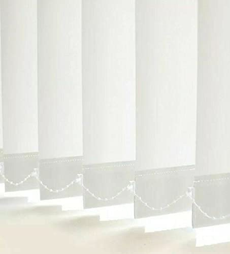 Made To Measure Premium White Vertical Blind Replacement Slats 89mm(3.5) Wide