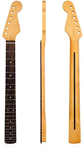 XIONGQI Manico per Chitarra elettrica in Acero, Manico per Chitarra elettrica di Ricambio, Manico per Chitarra con Tastiera in Acero a 22 Tasti per la Sostituzione di Parti Fai da Te