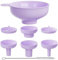 Wide Mouth Kitchen Funnel, Pisol Food Grade Plastic Cooking Canning Funnel with 4 Sizes Spouts for Filling Wide and Regular Mason Jars, Spray Dropper Oil Bottle Jug Spices Shampoo Powder Oats Sauce