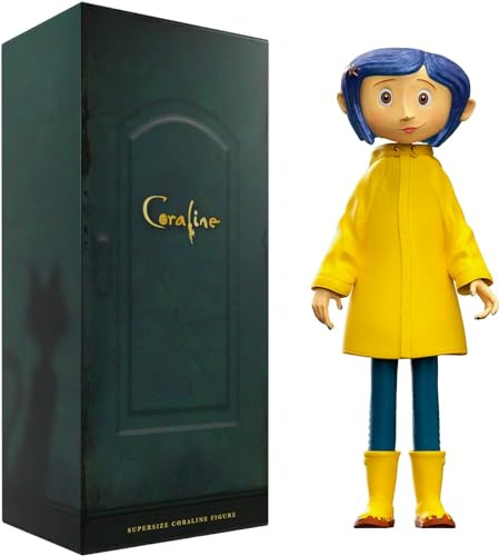 Super7 Supersize Coraline - 16 Coraline Action Figure with Fabric Clothing Classic Movie Collectibles and Retro Toys