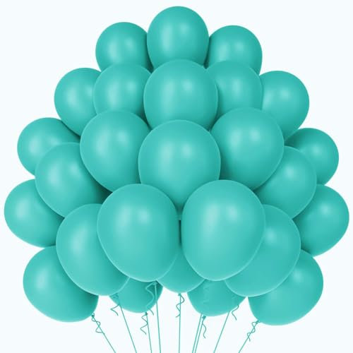 WAREHOUSE Bleu Ballon Rose 50 Pièces 12 30 cm, Ballon Gonflable Hélium, ballons d'anniversaire,Décoration pour Anniversaire, mariage,Baptême, Fete, décoration de diplôme.(Niran-21)