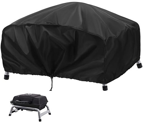 VANSHEIM Tabletop BBQ Cover for Weber Q2000 Grill - Waterproof, Windproof, Elasticated - 84x60x32cm