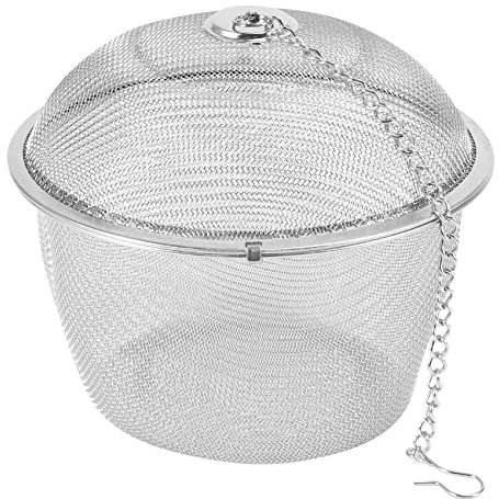 Himrsbuy Extra Large Stainless Steel Twist Lock Mesh Tea Ball Tea Infuser with Hook Chain
