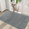 smiry Muddy Mat, Super Absorbent Chenille Dog Door Mat, Washable Non Slip Door Matts Indoor, Soft Microfiber Pet Rug and Bath Mat for Entrance Kitchen Muddy Shoes & Paws - Grey, 43 x 76 cm