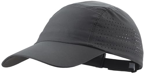 Connectyle Breathable Running Hat for Men Women Outdoor UPF 50+ Baseball Cap Lightweight Quick Dry Golf Hat Dark Grey