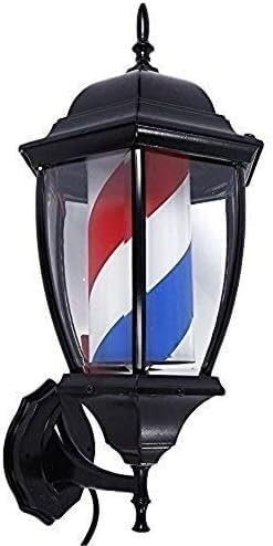 EdfYHSL Barbería Luz Giratoria Lámpara LED for barbería, Resistente al Agua y de bajo Consumo, Fuente de luz LED, luz Intermitente montada en la Pared, Uso en Interiores y Exteriores Mural