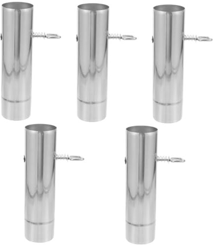 Kisangel 5pièces Chauffage De Camping avec Tuyau De Cheminée Réglable Acier Inoxydable Conduit Évacuation Flexible pour Extérieur Accessoires De Camping Ventilation avec Régulateur