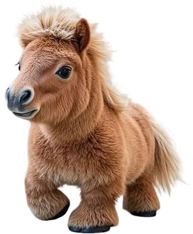 Mein Realistisches Roboterpony Spazieren, Bellt Und Wedelt Mit Seinem Schwanz, Genau Wie Die Echte Sache! AI Roboterpony, Ultra Realistische Plüsch, Interaktive Roboter Haustiere Für Erwachsene