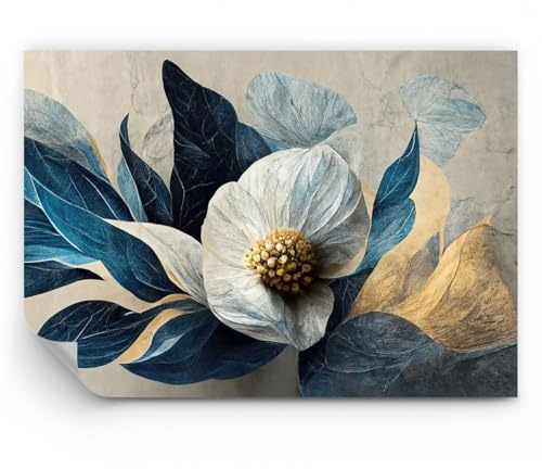 ARTTOR Papel pintado de vinilo tejido no tejido Premium Sand - Flor Elegante Pedazo - 350x256 cm - Fotomurales Moderna Decorativos Papel tapiz fotográfico Dormitorio Para la sala - WF2AA350x256-5594
