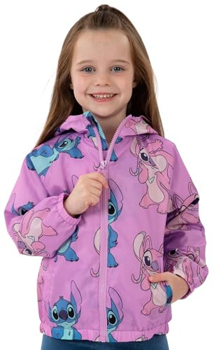 Disney Chubasquero Stitch, Chubasquero Niña De Lilo Y Stitch, Chaqueta Niña Impermeable, Ropa Impermeable De Angel, Púrpura 8-9 Años