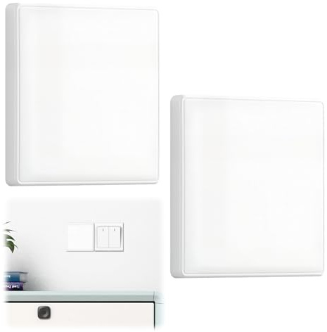 Wcawnlt 2 Piezas Tapa Ciega Enchufe Cables Pared, 86*86 mm Tapa para Cuadro Registro Electrico de Contador de Luz Toma Corriente no Utilizada o Interruptor, para en la Zona de Estar, Oficina