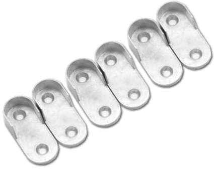 TMTGTS Skåprörshållare 6 stycken skåprörslager, oval klädstång, konsol, hyllkonsoler, stänger, skåprör, hängare, runda rörhållare för skåprörhängare