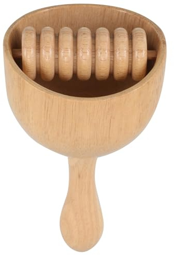 DONFAMDS Ventosas Corporales de Madera con Diseño Ergonómico y Agarre Cómodo para Masaje Relajante en Casa, Copa de Masaje Sueca en Forma de Taza Beige