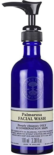Neal's Yard Remedies | Palmarosa Facial Wash | Vegan Organic Ingredients | Deeply Cleanse Oily & Combination Skin | 100ml