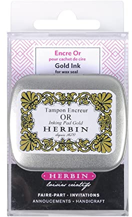 Jacques Herbin 41104T - Un timbro inchiostrante per sigillo in ottone, Oro