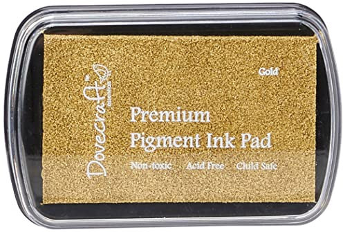 Trimcraft Dovecraft Stempelkissen, ungiftig, goldfarben, Plastik, Gold, 8.5 x 2 x 6 cm