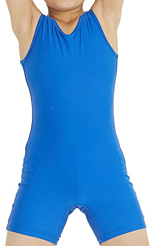 Boy's Gymnastics Unitard Toddler Ballet Dance Practice Atheletic Competition Training Leotard Blue,LC