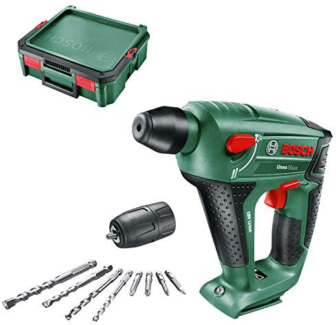 Bosch Akku Bohrhammer UneoMaxx mit Rundschaftadapter + SystemBox (Größe S, leer, im Karton)
