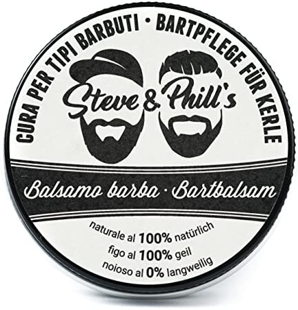 Steve & Phill's Balsamo barba, 50ml - Balsamo per la cura della barba a base di cera d'api, olio di jojoba e olio di pino mugo per una barba liscia e morbida - Qualità artigianale Made in Alto Adige