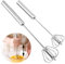 2 Piezas Batidores de Huevos, Batidor Manual Semiautomático Multifuncional, Batidor Acero Inoxidable, Batidor de Leche, Varillas de Cocina, Batidor Giratorio, para Mezclar, Batir, Espumar