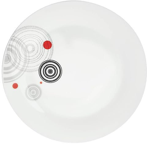 Lot De 6 Assiettes Plates - Instant - D 27 Cm - Blanc