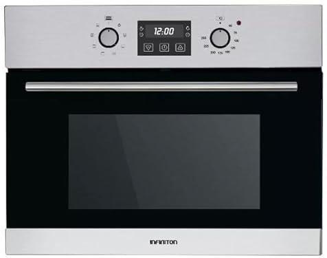 Infiniton Horno Multifunción Integrable de 40 L 45AXD8, 2750 W, Descongelación, Grill, Doble Acristalamiento, Temporizador, A