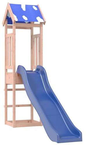 vidaXL Set da Gioco da Esterno in Legno Massello di Douglas, Set da Gioco, Set da Gioco in Legno, casetta con Scivolo, playset
