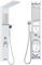 NAIZY Pannello doccia con rubinetto, sistema doccia 5 in 1 con ripiano integrato, set doccia multifunzione con doccetta per massaggio, doccia a cascata, doccia a pioggia, rubinetto in acciaio inox 304