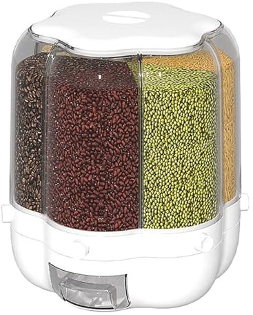 Flingdispenser Flingbehållare Ris- och spannmålsförvaringsbehållare Matdispenser Lufttät risdispenser för bönor Livsmedelsdispenser Matbehållare(27cm)