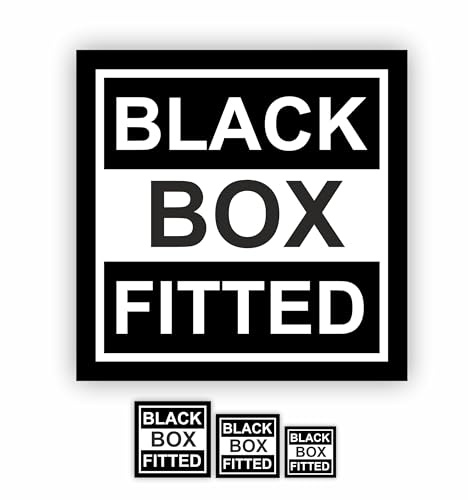 INKati Fitted Signage for Vehicles 3-Pack - Mixed Sizes (Style A) / Black Box Sticker for Cars and Vans / Fitted Car Bumper Sticker - Large, Medium, Small