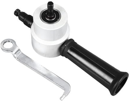 NDNCZDHC Taglierina per Lamiera a Doppia Testa, Roditrice per Lamiera con Testa di Taglio Regolabile a 360 Gradi per Trapano Elettrico o Pneumatico da 8 mm