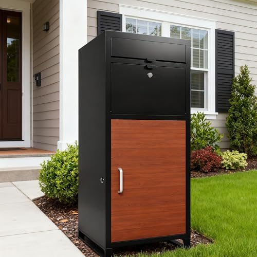 Package Delivery Box for Outdoors, Large Lockable Mailbox for Porches