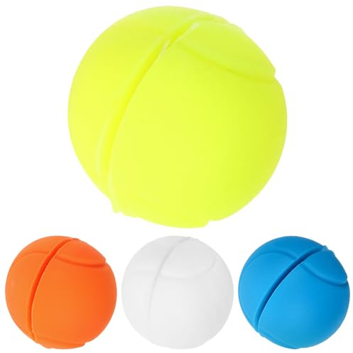 ORFOFE Amortisseurs de Vibrations pour Raquette de Tennis Lot de 4 Pièces de Balle de Tennis Accessoires Antivibrations Colorés Compatibles Raquettes Standards des Vibrations