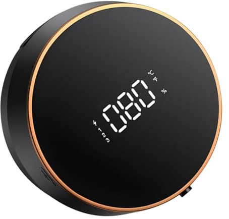 LIFKOME Dispensador Automático de Jabón sin Contacto de Pared, 3 Niveles Ajustables, Diseño Redondo Negro, Adecuado para Baño y Cocina, Dispensador Líquido Higiénico y Recargable