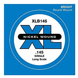 D'Addario XLB145 .145 Long Scale Nickel Wound Single String for Bass Guitar