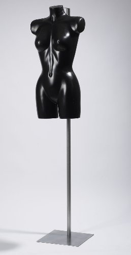 Femelle Noir Lingerie Maillots de bain Fashion Mannequin Buste avec support en métal