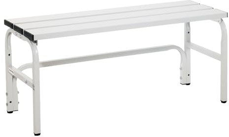 Certeo Sypro | Umkleidebank aus Edelstahl | HxT 450 x 350 mm | Länge 1015 mm | lichtgrau