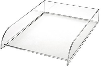 Osco ASLT-1 Stapelbare Briefablage aus klarem Acryl, Farblos