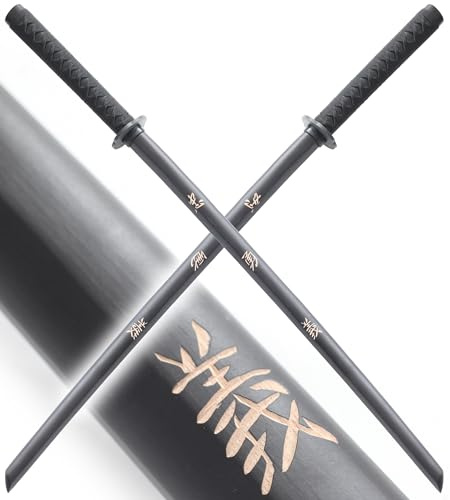 Pack 2 Bokkens Bois Noir Bokken Kendo Entrainement Arts Martiaux Epee Bois Sabre