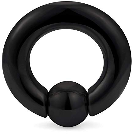 Briana Williams PA ring fängslande pärlringar våraction CBR monster skruvboll ringar 316L kirurgiskt stål piercade kroppssmycken säljs individuellt svart, Rostfritt stål, metall, stål