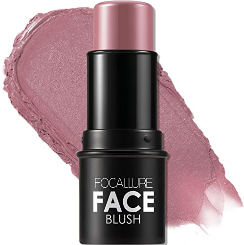 FOCALLURE Cream Blush Makeup,Buildable Blush Stick for Cheeks,Matte and Dewy Finish,Long Wearing,Easy Application,Lightweight Multi Stick,DUSTY ORCHID