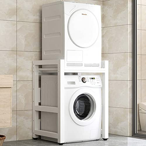 Armario para lavadora de tambor, unidad de almacenamiento para lavadora, kit de apilamiento para lavadora y secadora, estante de almacenamiento para lavadora, para baño, cocina, balcón, lavandería,